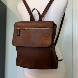Nine West Dark Brown genuine leather distressed BackPack Purse